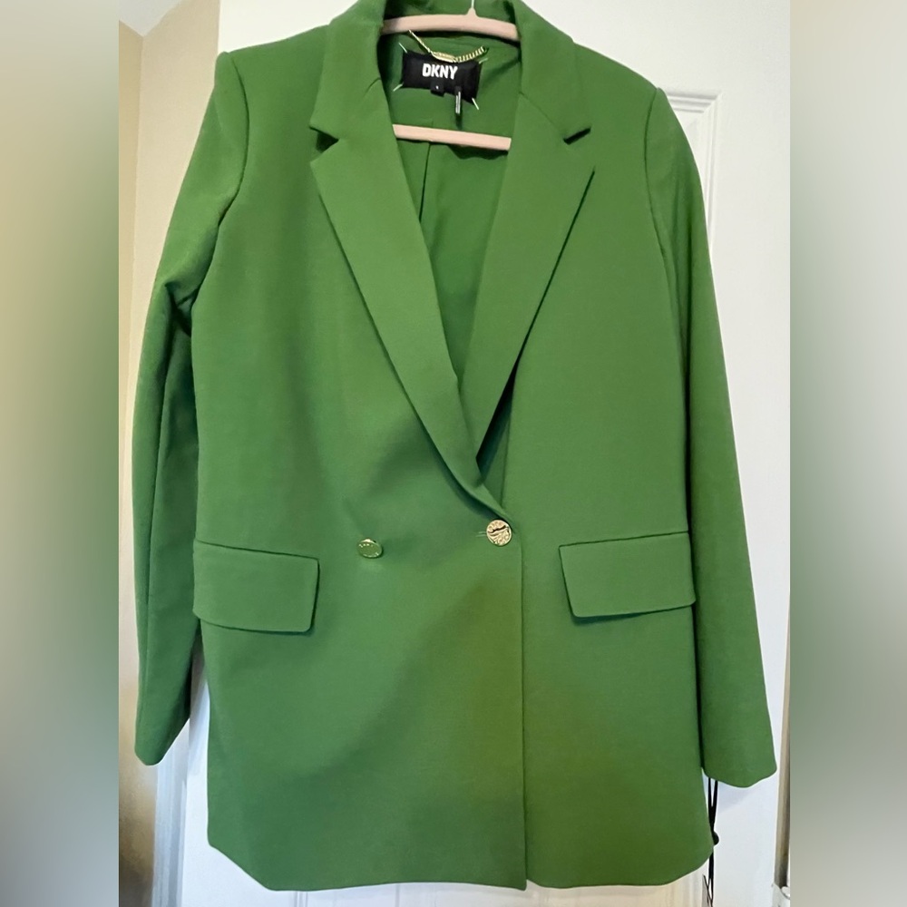 DKNY Tropical Rain-Green Women's Blazer-size 8